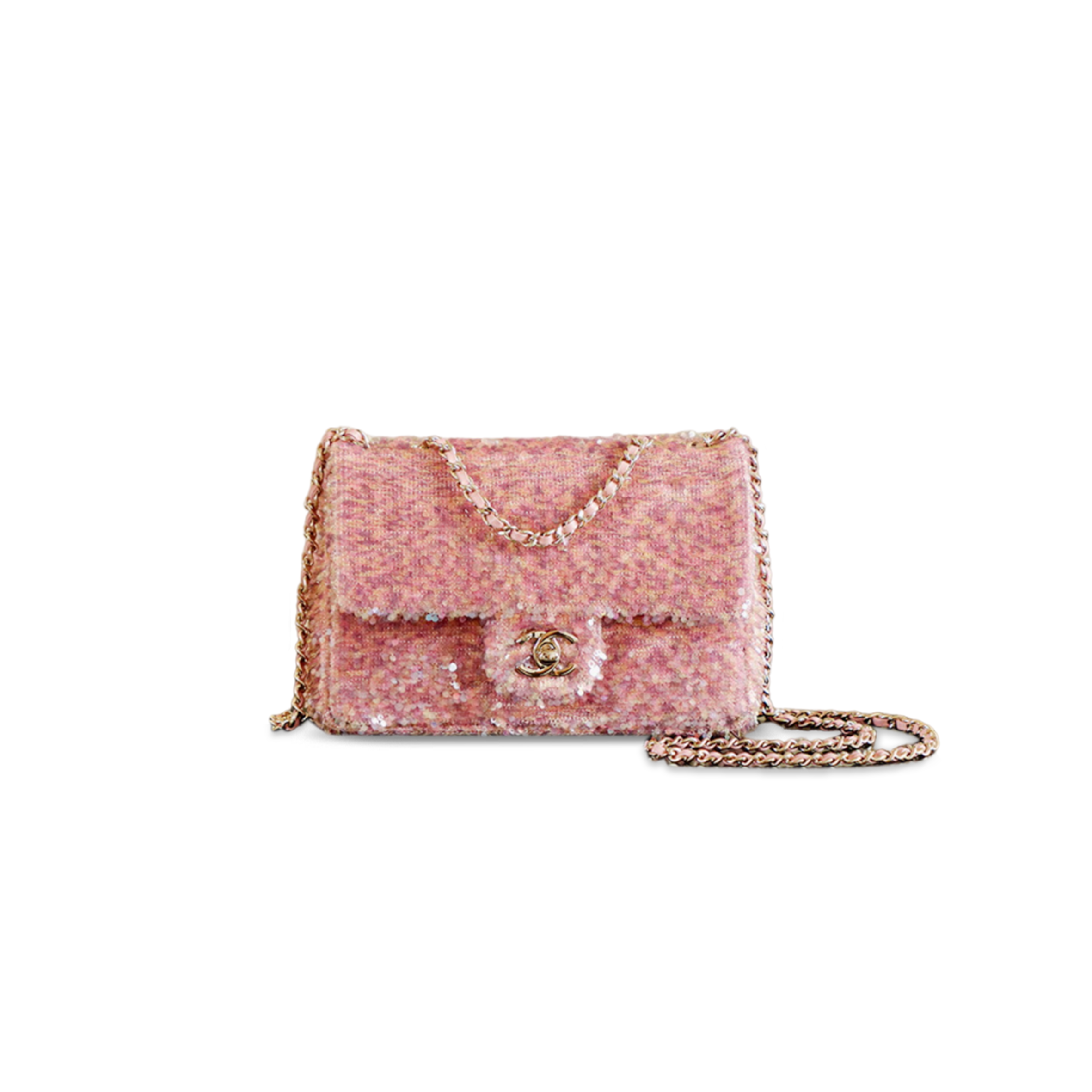 Ch**el classic flap bag sequins (21*14*8cm)